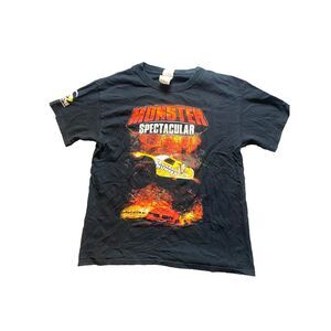 Monster Spectacular Shirt Youth Medium Black Bounty Hunter Monster Truck‎ Boys